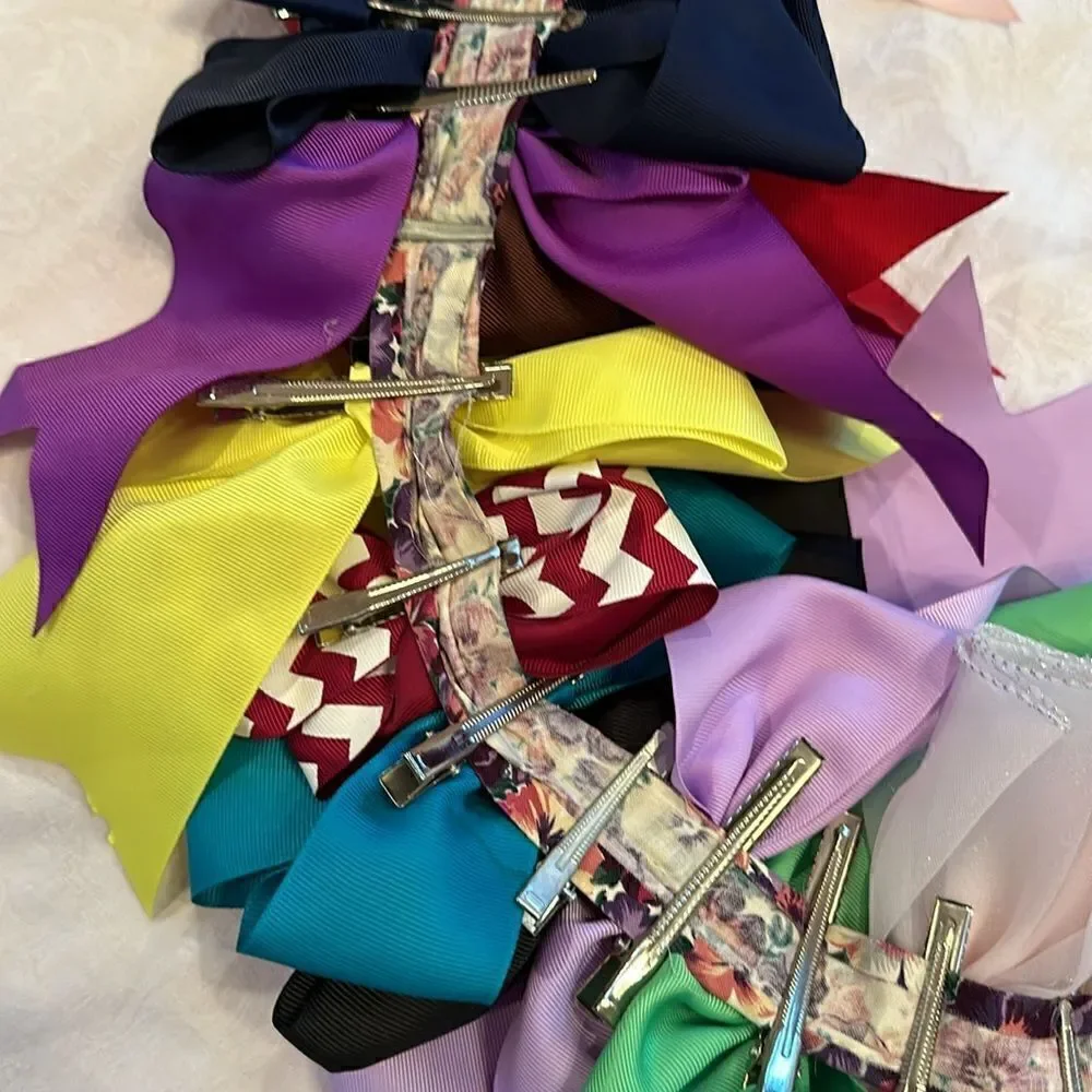 Hair Bows Barettes Set of 40 All Colors